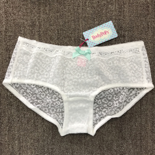 衣恋旗下 body pops 两色蕾丝蝴蝶结少女平角内裤 BCWP663H51