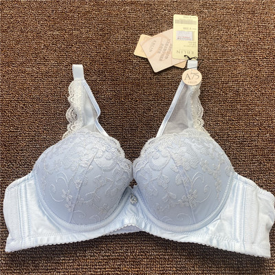 淡蓝色精美刺绣宫廷风聚拢上托女