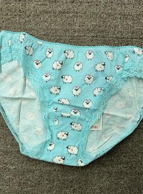 衣恋旗下body pops 浅蓝U02棉质印花可爱淑女内裤BCWP649C51