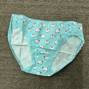衣恋旗下body pops 浅蓝U02棉质印花可爱淑女内裤BCWP649C51