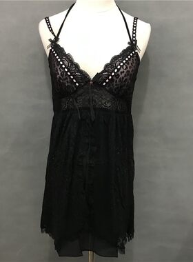 EBLIN春夏性感挂脖睡裙