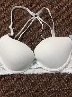 衣恋旗下body pops一折清仓浅蓝色美背蕾丝舒适少女文胸BR823A41