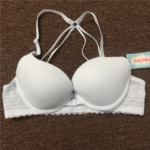 衣恋旗下body pops一折清仓浅蓝色美背蕾丝舒适少女文胸BR823A41