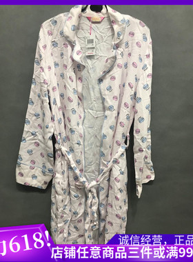 衣恋旗下body pops 浅粉022卡通图案甜美浴袍 睡袍BCGN812A21