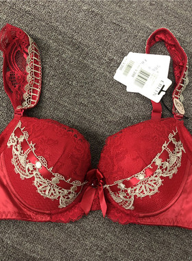 衣恋旗下EBLIN本命年红S20重工精致舒适聚拢女士内衣ECBR789121