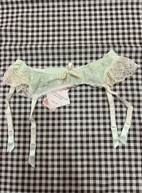 衣恋旗下EBLIN绿色S52精致女士别致多用途吊袜带ECFC525021