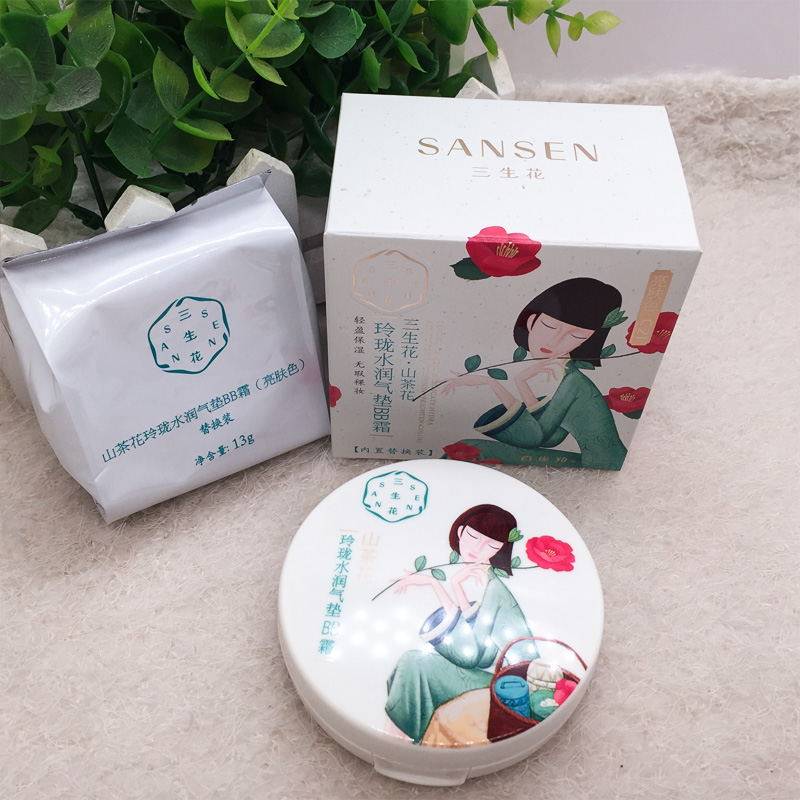 百雀羚 三生花山茶花玲珑水润气垫BB霜/气韵无瑕臻颜修容霜BB霜怎么看?