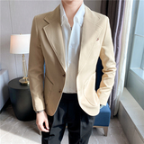 春夏休闲小西服外套男高级感韩版修身英伦痞帅单西装X01-P155，男装西服套装，电商C308