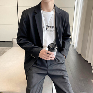 高质量男性西装 轻熟风ins英伦宽松条纹休闲西服X23-P150，男装西服套装，电商C308