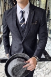 秋冬新款英伦韩版修身男士西服三件套装TZ148-P295，男装西服，电商C308