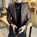 潮男痞帅个性小西装英伦韩版修身男士休闲西服外套X946-P155，男装西服，电商C308