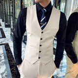 秋冬新款英伦商务韩版修身男士V领马甲MJ147-P60，男装背心/马甲，电商C308