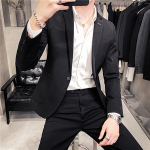 20秋冬新款 韩版修身时尚贴袋纯色男士西服套装 LJT960-P230图片