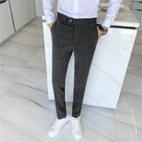高质量男性西裤时尚免烫西裤韩版修身男士小脚裤长裤K24-P75，男装西裤，电商C308