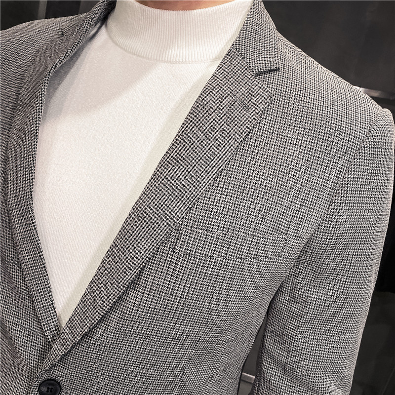 20秋冬款韩风时尚修身男士商务休闲西服外套X12-P155,男装西服,电商C308