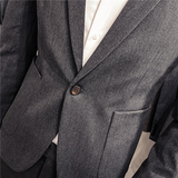 20秋冬新款韩版修身时尚贴袋纯色男士西服套装LJT960-P230，男装西服套装，电商C308