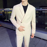 高质量男性西装轻熟风韩版修身男士休闲小西服外套X830斜扣-P150，男装西服套装，电商C308