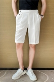 夏季薄款纯色短裤男士坠感免烫五分西裤青年冰凉休闲短裤K09-P65，男装牛仔裤，电商C308