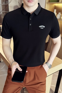 夏季男士休闲polo衫t恤 潮流修身翻领半袖polo衫白色C60045-P58图片