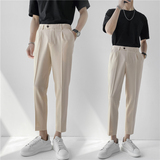 轻熟风时尚纯色休闲裤韩版纯色小脚九分西裤K20-P65，男装西裤，电商C308