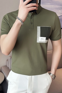 男士休闲polo衫t恤 潮流修身翻领半袖polo衫白色C60038-P58图片