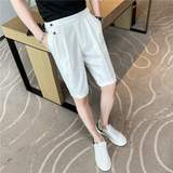 夏款薄款纯色短裤男士坠感免烫五分西裤青年冰凉休闲短裤K09-P65，男装牛仔裤，电商C308