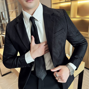 潮男痞帅个性小西装英伦韩版修身男士休闲西服外套X946-P155图片