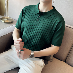 夏季男士休闲polo衫t恤 潮流修身翻领半袖polo衫白色C72006-P58图片