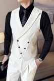 23英伦商务韩版修身男士V领马甲新郎伴郎双排扣小马甲MJ890-P70，男装背心/马甲，电商C308
