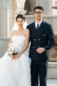 布雷泽英伦金属纽扣双排扣男士韩版修身婚宴西服套装 SJT890-P300图片