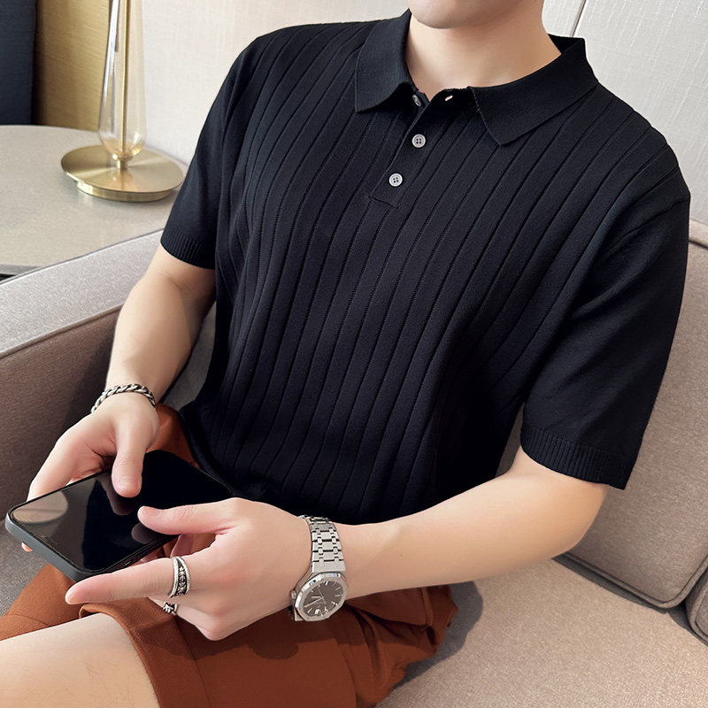 夏季男士休闲polo衫t恤潮流修身翻领半袖polo衫白色C72006-P58,男装T恤,电商C308