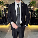 秋冬款英伦韩版修身男士商务休闲纯色西服外套咖啡色X888-P150，男装西服，电商C308