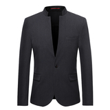 秋冬新款英伦韩版修身男士单件商务立领西服X144-P155，男装西服，电商C308