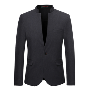 秋冬新款 英伦韩版修身男士单件商务立领西服X144-P155图片