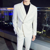 高质量男性西装轻熟风韩版修身休闲男士西服套装LJT830斜扣-P220，男装西服套装，电商C308