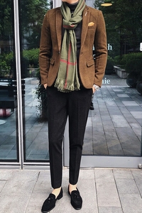 秋冬款 韩版高端呢料修身西服外套 英伦型男休闲西装X60-P155图片