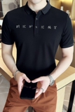 夏季男士休闲短袖polo衫潮流修身翻领半袖t恤黑色C60024-P58，男装T恤，电商C308