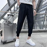 春夏轻熟风宽松时尚休闲裤韩版纯色小脚九分西裤K19-P65，男装西裤，电商C308