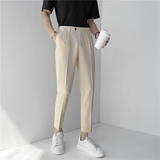 轻熟风时尚休闲裤韩版纯色小脚九分西裤K20-P65，男装西裤，电商C308