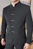 新中式新郎西服套装婚礼伴郎礼服男士高级感立领西装LJT938-P205，男装西服，电商C308