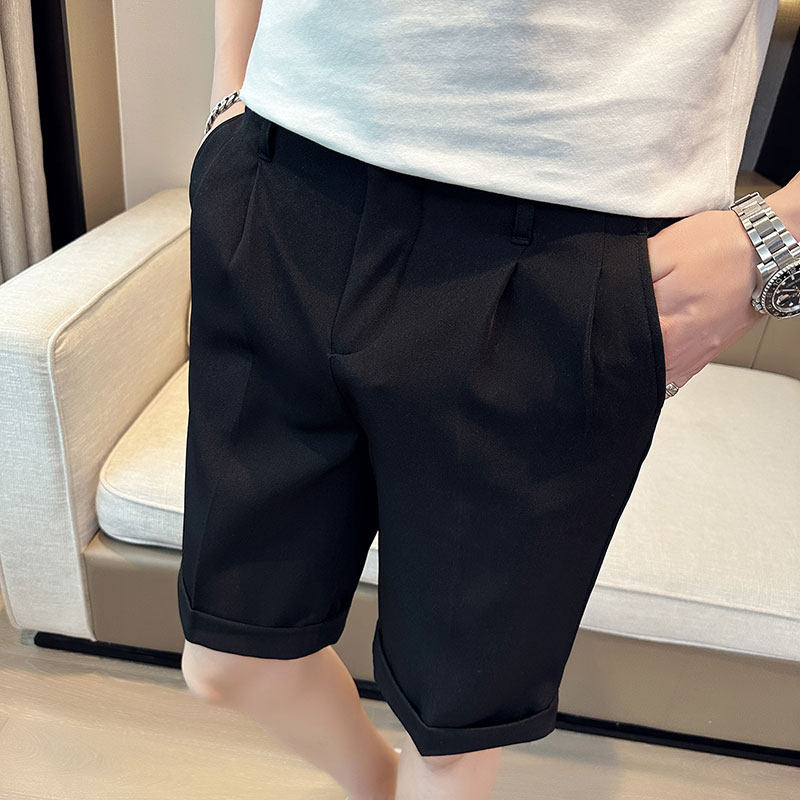 春夏款英伦休闲裤薄款男士西裤潮流修身小脚短裤K909-P70，男装牛仔裤，电商C308
