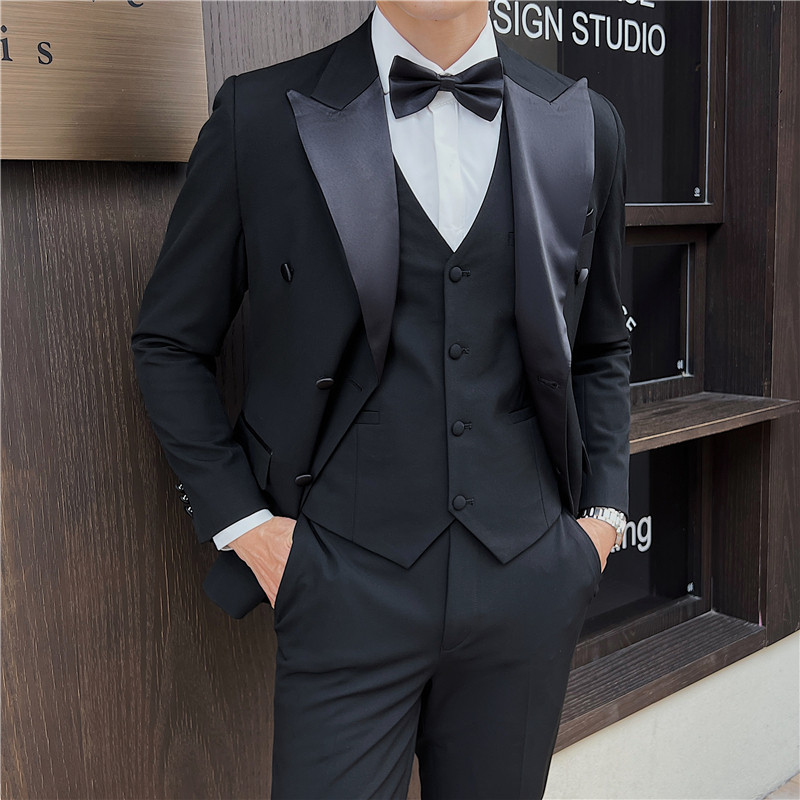新郎西服套装婚礼伴郎服塔士多礼服男士高级感西装SJT916-P265,男装西服套装,电商C308