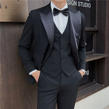 新郎西服套装婚礼伴郎服塔士多礼服男士高级感西装SJT916-P265，男装西服套装，电商C308
