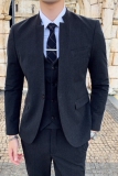 秋冬新款英伦韩版修身男士单件商务立领西服X144-P155，男装西服，电商C308