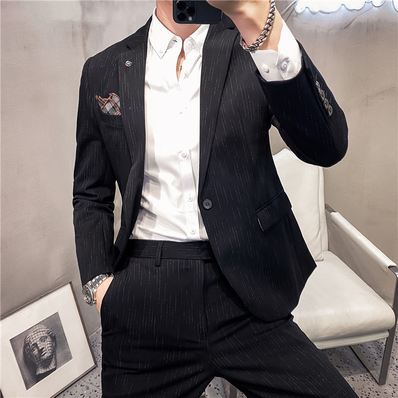 20秋冬款英伦韩版时尚修身商务男士西服套装LJT937-P210,男装西服套装,电商C308
