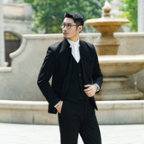 中式新郎西服婚礼伴郎礼服男士高级感立领中山装X954-P150，男装西服，电商C308