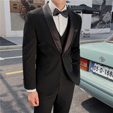 新郎西服套装婚礼伴郎服塔士多礼服男士高级感西装SJT915-P265，男装西服套装，电商C308