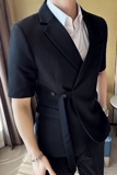 春夏休闲中袖斜扣小西服外套韩版修身英伦潮男单西装X39-P135，男装西服套装，电商C308