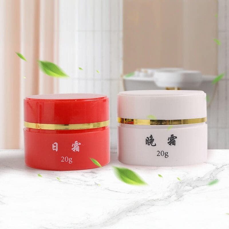 正品红白瓶早晚霜脸部黄黑改善暗面部护理套装