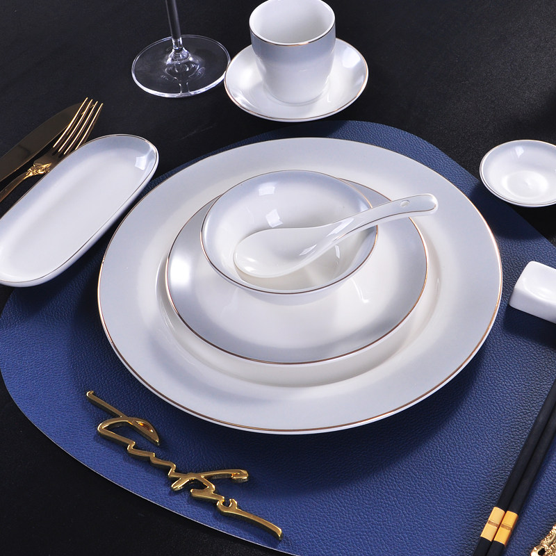 酒店摆台陶瓷餐饮饭店厨房盘子碗勺骨碟会所骨瓷摆盘套装餐饮用品,餐饮具,盘,淘宝优惠券,粉丝福利购,淘宝优惠卷